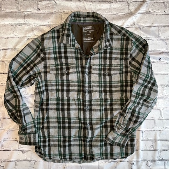 REI Tops - REI Plaid Flannel Shirt Green & Grey Button Down Womens 
Excellent Condition